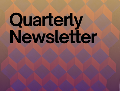 Artwork used on the front cover of newsletter showing diamond art